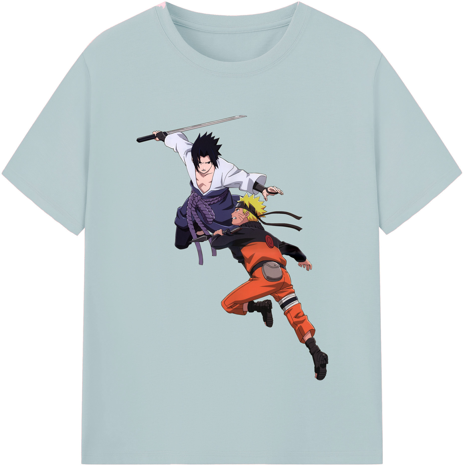 （画像用） NARUTO -ナルト- うちは サスケ Uchiha Sasuke 綿100％半袖Tシャツ（フロントプリント）